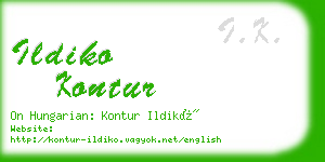 ildiko kontur business card